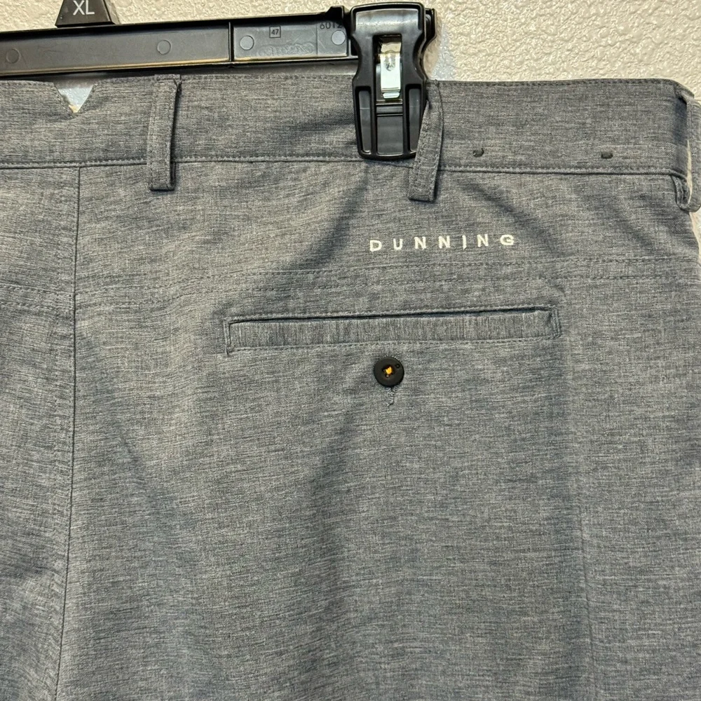 Dunning Golf Performance Gray Flat Front Shorts with Modern Classic Cut Men’s 40 - Picture 4 of 9